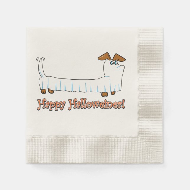 Happy Halloween Dachshund Napkins (Front)