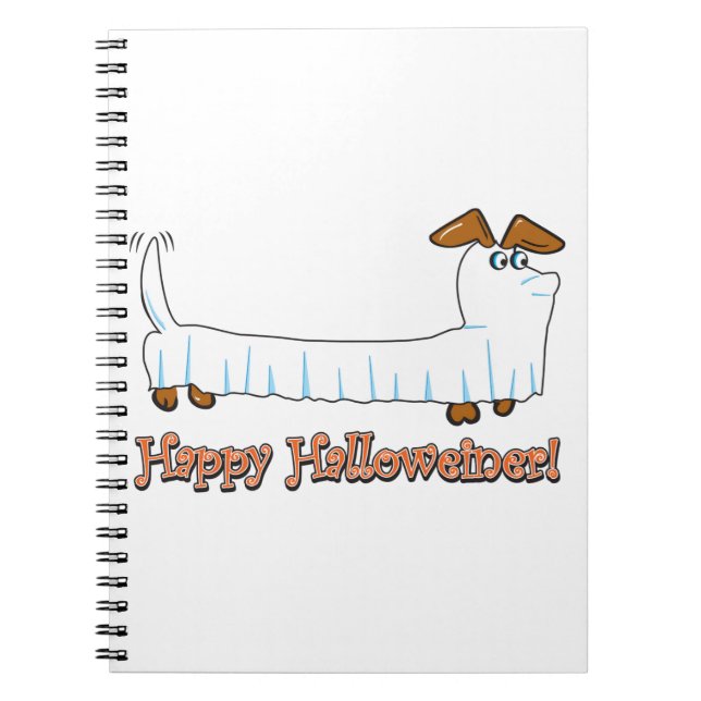Happy Halloween Dachshund Notebook (Front)