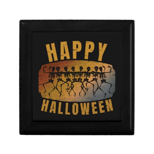 HAPPY HALLOWEEN DANCING SKELETON GIFT BOX