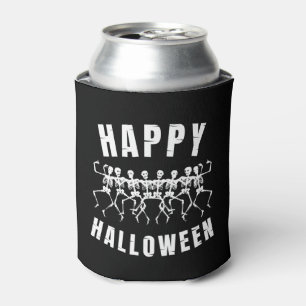HAPPY HALLOWEEN DANCING SKELETONS CAN COOLER