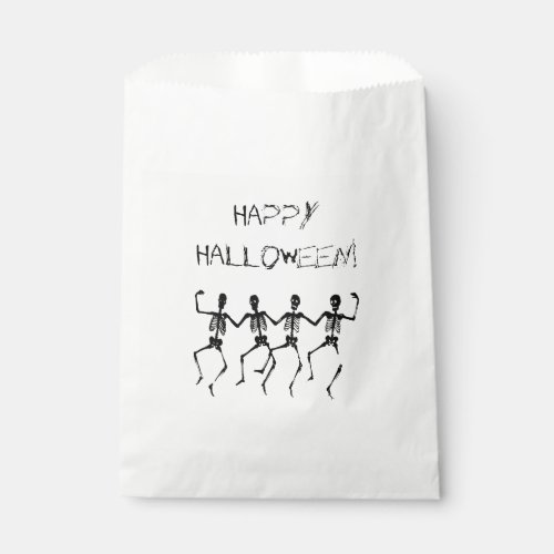 Happy Halloween Dancing Skeletons Favor Bag