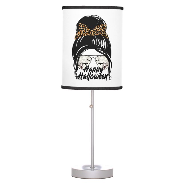 Happy Halloween Day 2021 Halloween Leopard Mom Table Lamp (Front)