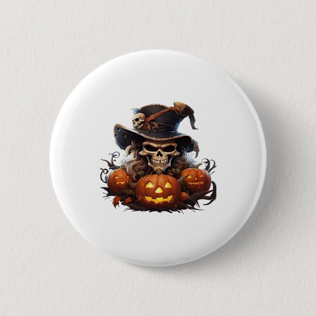 Happy Halloween Day - Funny Halloween Classic T-Sh Button (Front)