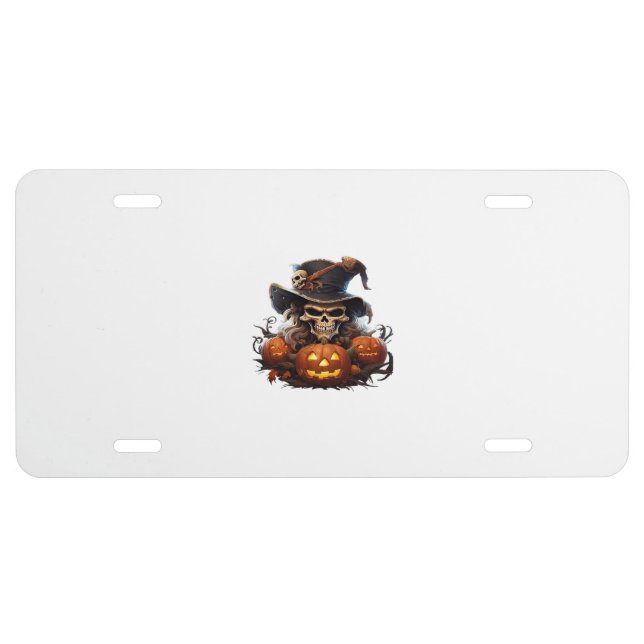 Happy Halloween Day - Funny Halloween Classic T-Sh License Plate (Front)
