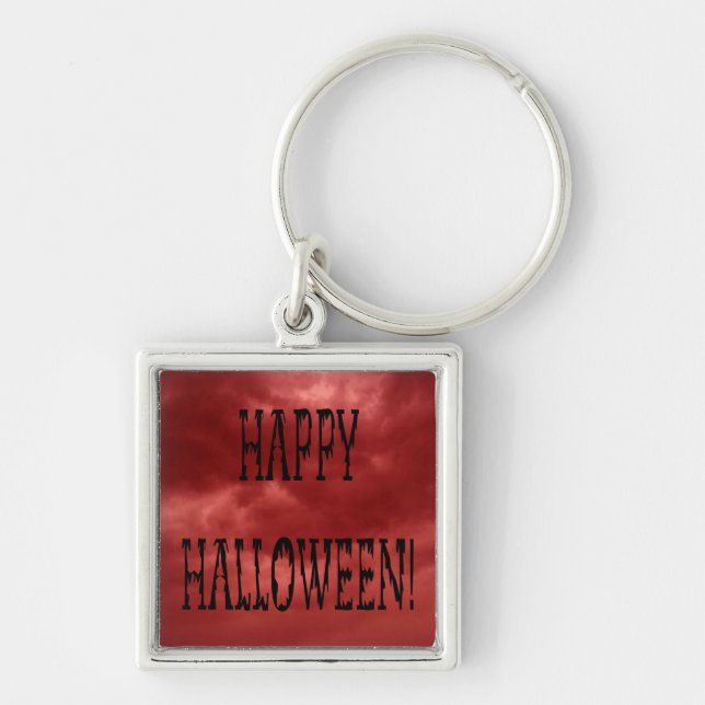 Happy Halloween Deadworld Text Keychain (Front)