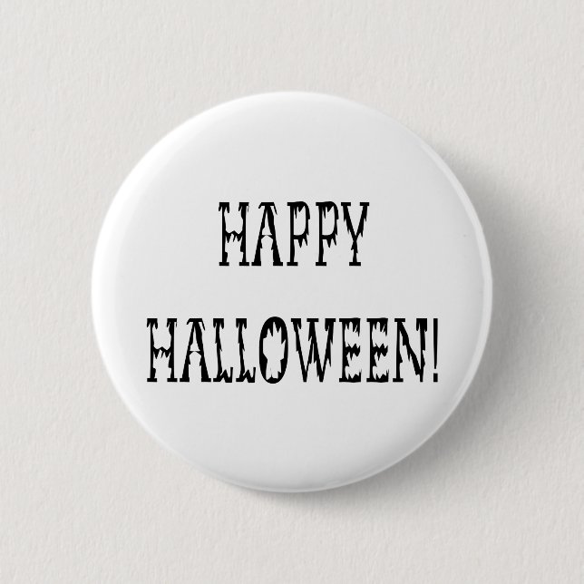 Happy Halloween Deadworld Text Pinback Button (Front)