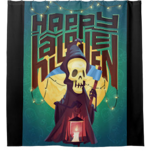 Happy Halloween Death Shower Curtain