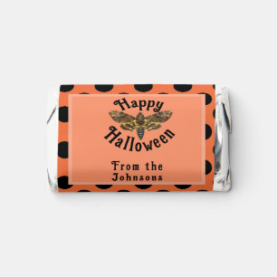 Happy Halloween Death's head moth custom name Hershey's Miniatures