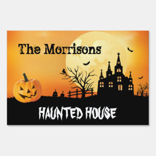 Happy Halloween Decor Welcome to My Haunted House Yard Sign
