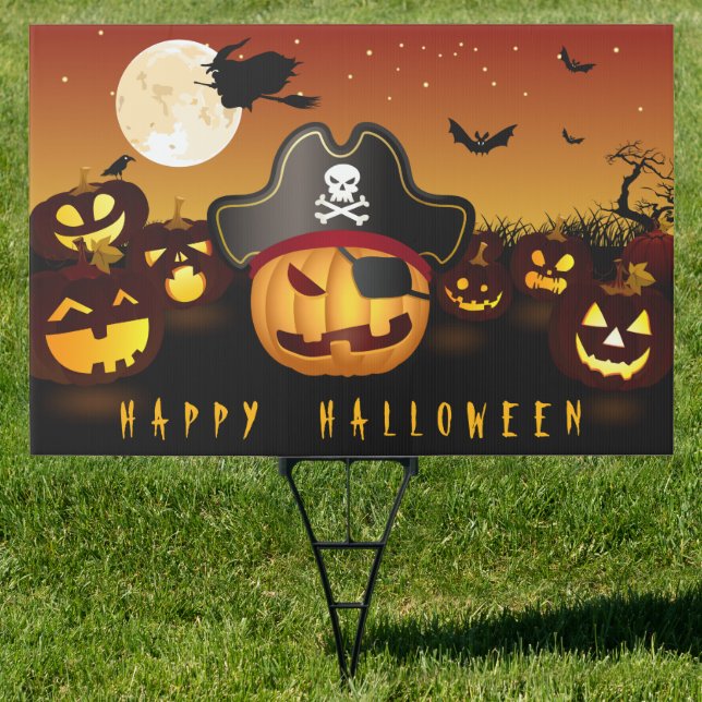 Happy Halloween Decoration Yard Sign (Insitu)