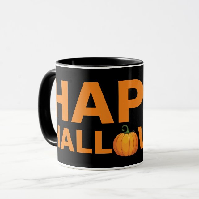Happy Halloween Design With Type Mug (Front Left)