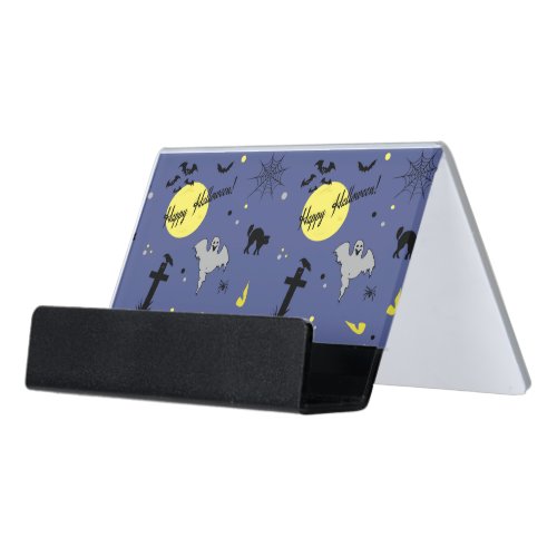 Happy Halloween Desk Business Card Holder