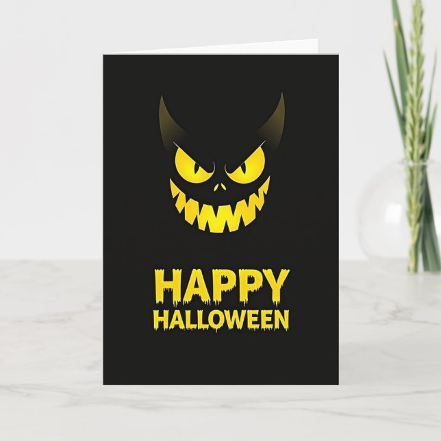 Happy Halloween Devil Card (Front)