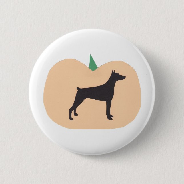 Happy Halloween Doberman Pinscher Button (Front)