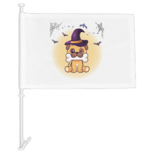 Happy Halloween Dog Car Flag