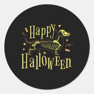 Happy Halloween Dog - Funny Halloween Classic Round Sticker