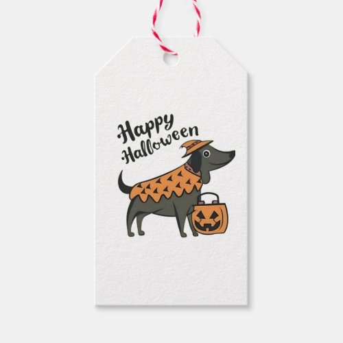 Happy Halloween Dog Gift Tag 