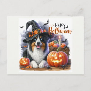 Happy Halloween Dog Lovers Holiday Postcard