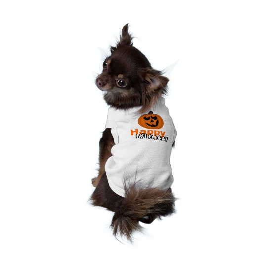 Happy Halloween Doggie Ribbed Tank Top (Back)