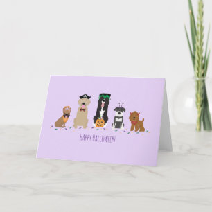 Happy Halloween Dogs Purple Card