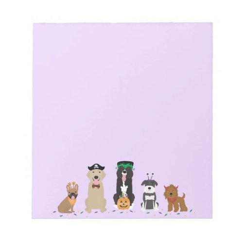 Happy Halloween Dogs Purple Notepad