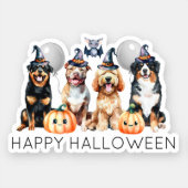 Happy Halloween Dogs Sticker (Front)