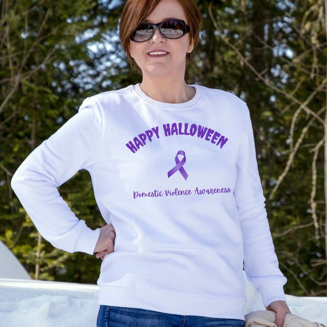 Happy Halloween Domestic Violence Awareness Sweatshirt (Creator Uploaded)