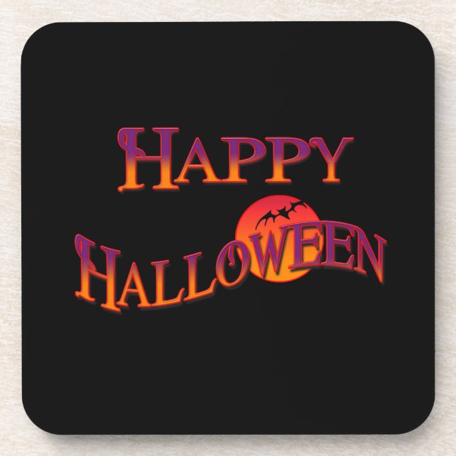 Happy Halloween Drink Coaster (Front)