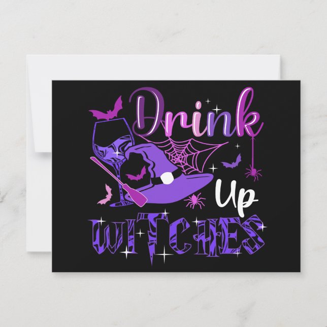Happy Halloween- Drink up Witches Note Card (Front)