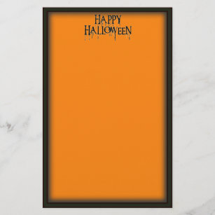 Happy Halloween Drippy Text Image Stationery