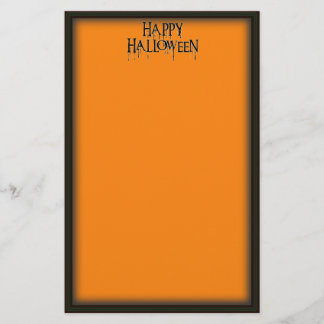 Happy Halloween Drippy Text Image Stationery