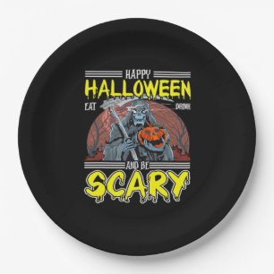 Happy Halloween Eat Drink And Be Scary Cool Paper Plates