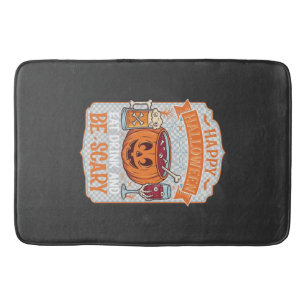 Happy Halloween Eat Drink Be Scary Pumpkin Cauldro Bath Mat