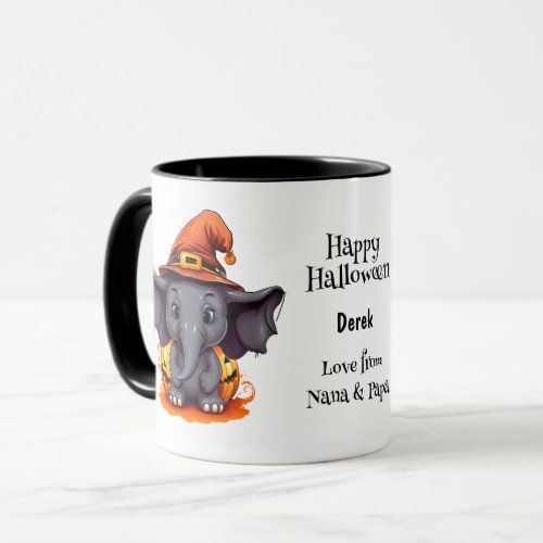 Happy Halloween Elephant Kids Mug