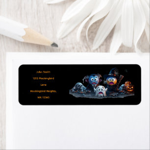 Happy Halloween Emoji Napkins. Label