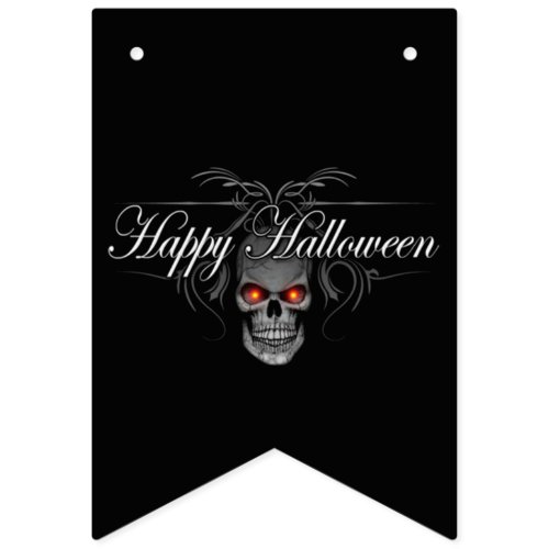 Happy Halloween Evil Skull Bunting Flags
