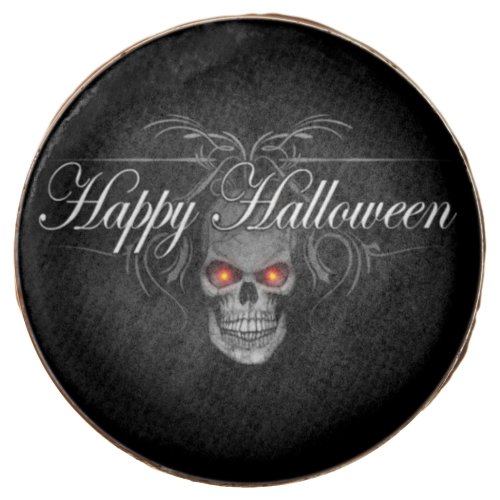 Happy Halloween Evil Skull Chocolate Covered Oreo