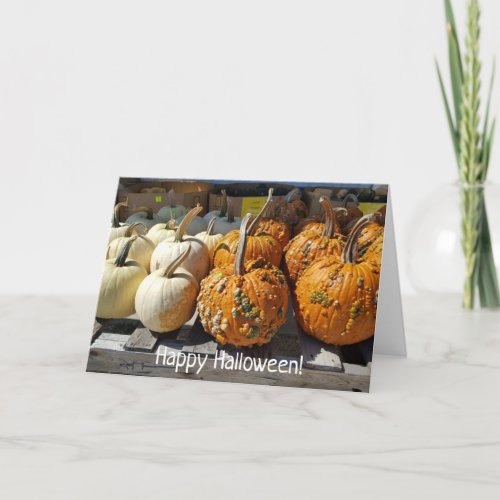 Happy Halloween Fall Pumpkin Display card