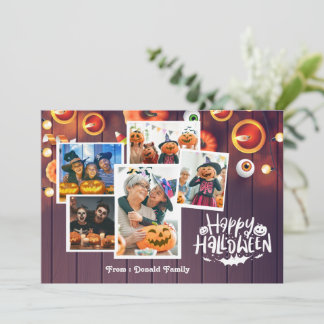 Happy Halloween Family Photo Card