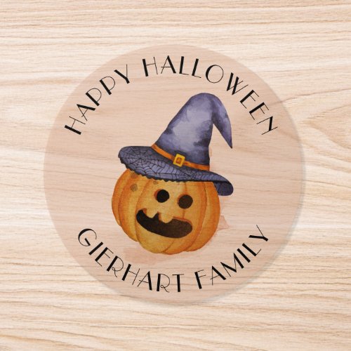 Happy Halloween Family Pumpkin Fall Party Classic Round Sticker