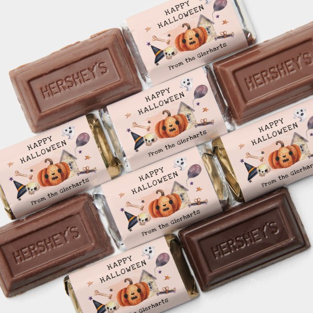 Happy Halloween Family Treats Custom Party Hershey's Miniatures (Assorted)