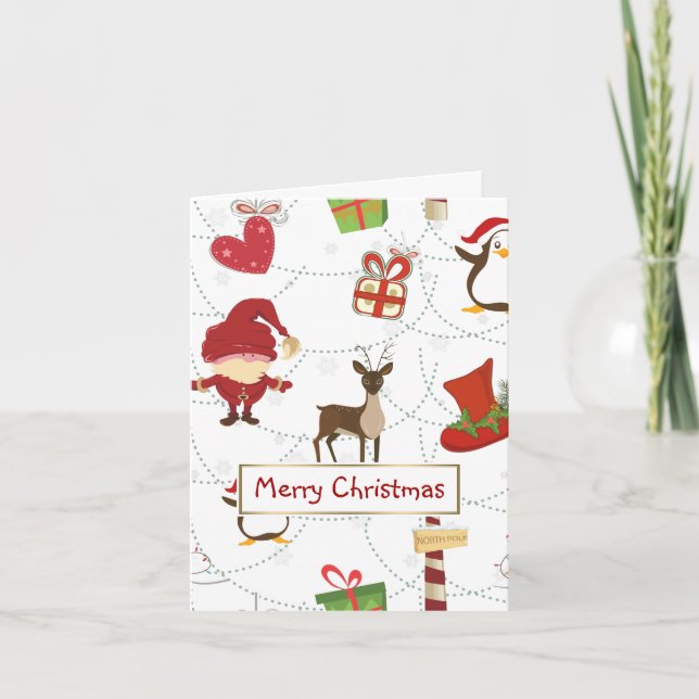 Happy Halloween Flying Witch On A Broom Holiday Card (Front)