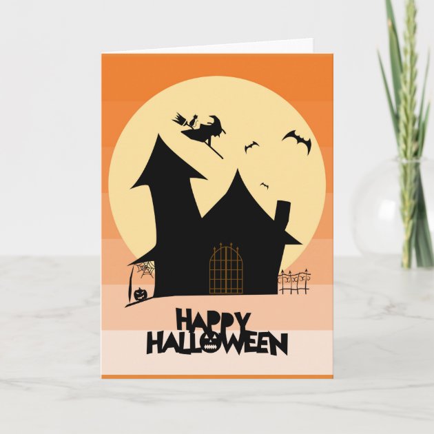 "Happy Halloween" Folded Greetings Card