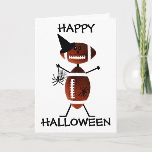 Happy Halloween Football Card