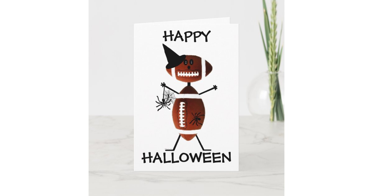 Happy Halloween Football Card Zazzle