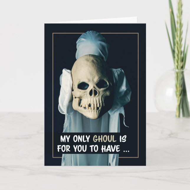 Happy Halloween For Anyone Creepy Ghoul Humor  Holiday Card (Front)