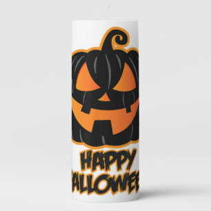 Happy Halloween for Men and Women - Pumpkin Hallow Pillar Candle