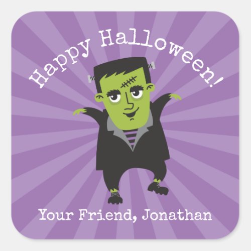 Happy Halloween Frankenstein Sticker
