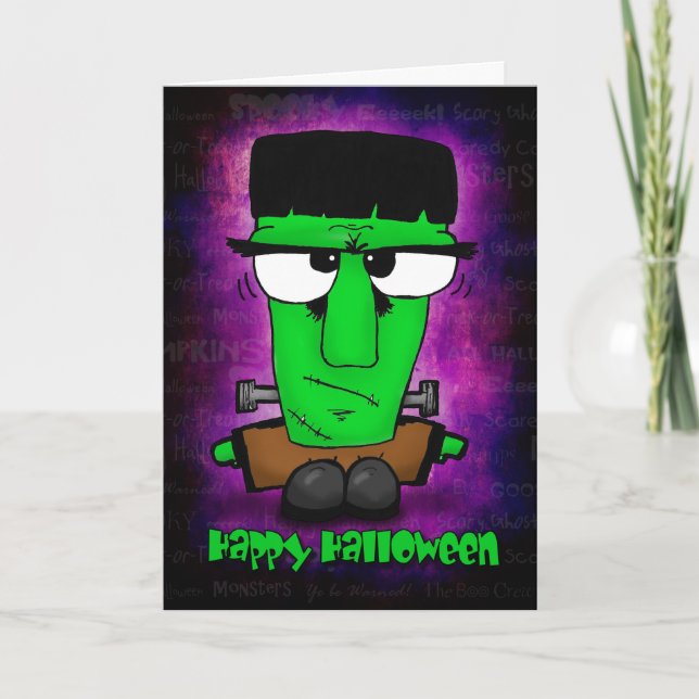 Happy Halloween Frankie Card (Front)