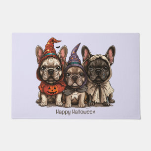 Happy Halloween French Bulldogs Doormat